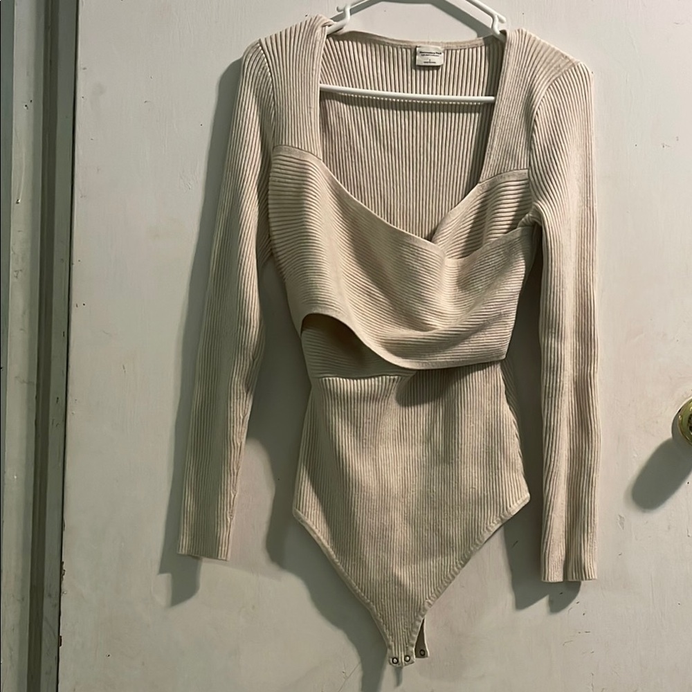 Abercrombie & Fitch Soft Beige Ribbed Top